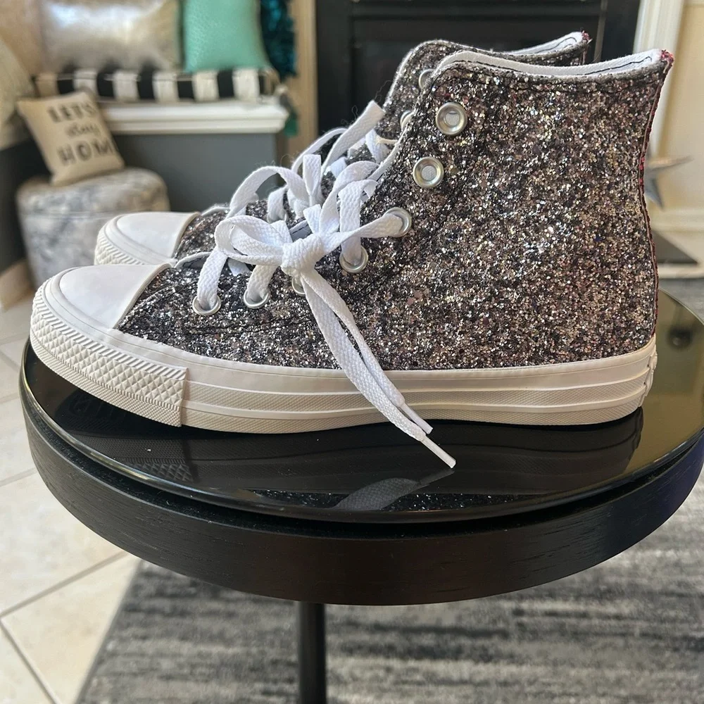 NWT CONVERSE YOU Chuck Taylor Hightop Chunky Glitter Sneakers